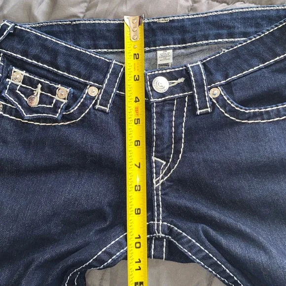True religion |denim knee  length shorts | size 28 - Picture 5 of 9